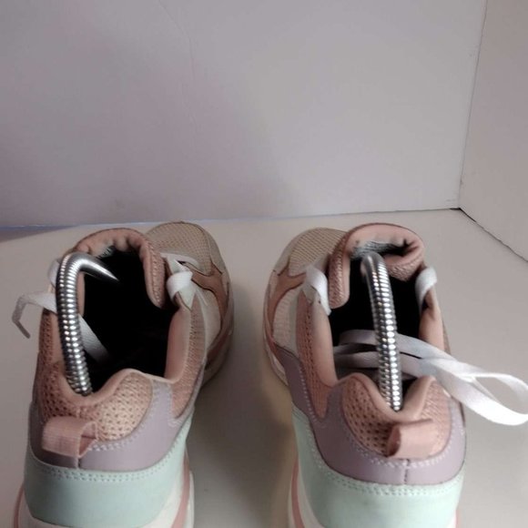 Skechers Bobs Sport Arc Waves Shoes Womens Sz 11 White Pink Athletic Trainers - Picture 6 of 9